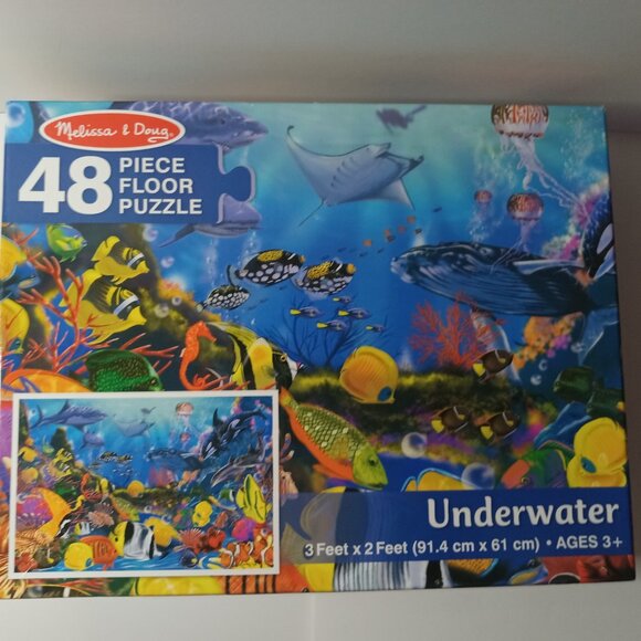 Melissa & Doug 48 Piece Floor Puzzle "Underwater" Aquatic Puzzle - Picture 7 of 8